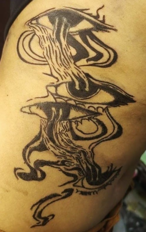 Eyes Abstract Blackwork, Surrealism, and Psychedelic Tattoo