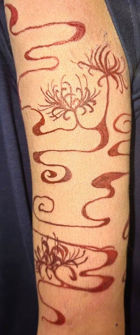 Spider Lily Japanese Neo-Traditional Style Tattoo