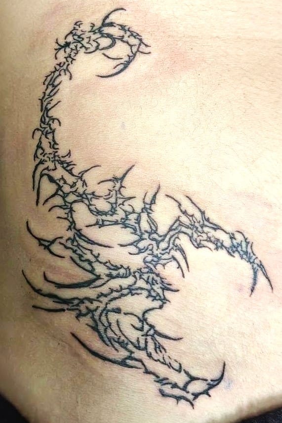 Scorpion Cyber Sigilism Style Tattoo