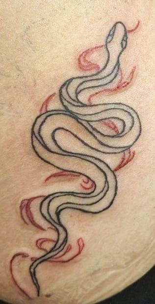 Snake Fine Line Tattoo